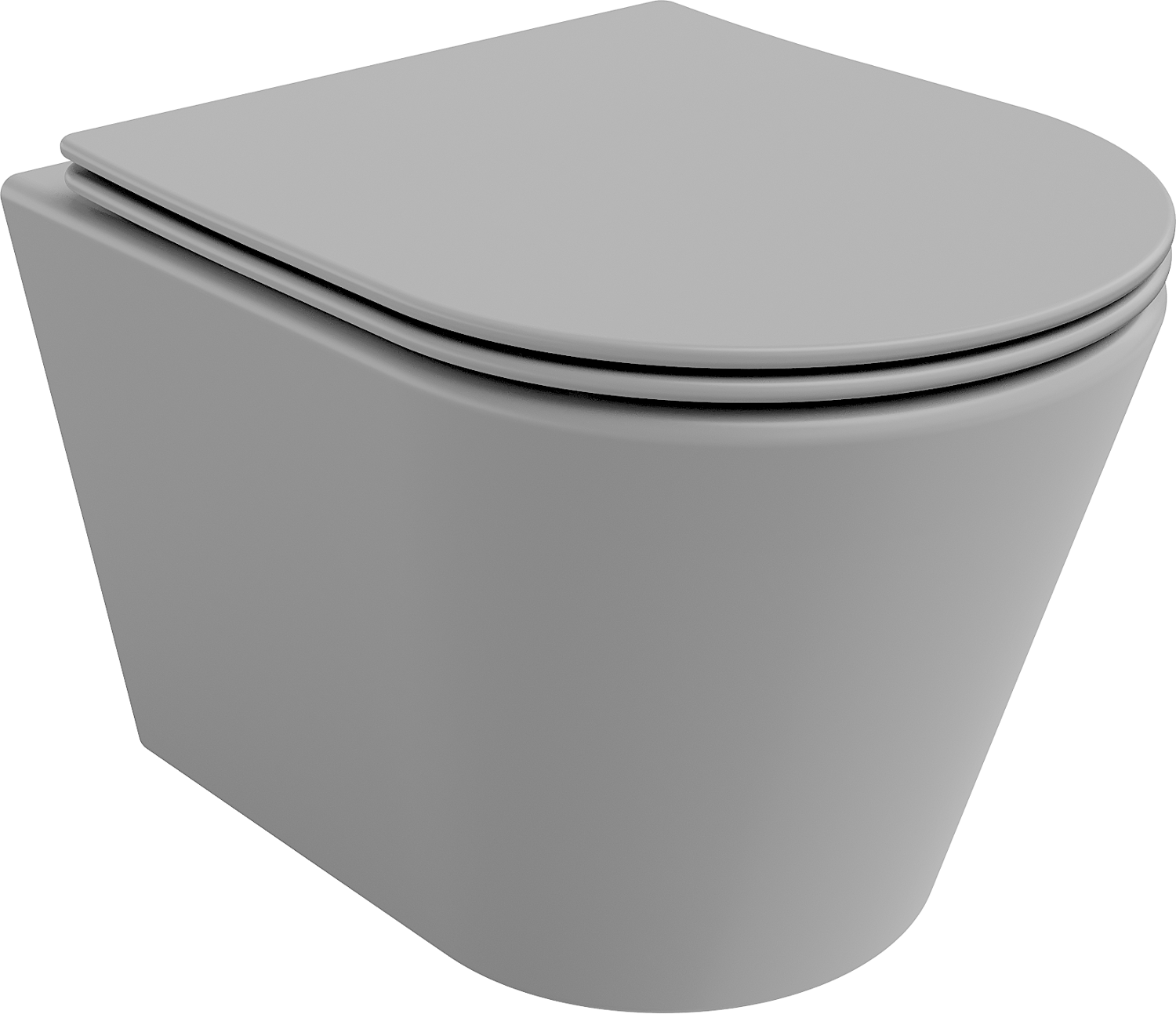 Mexen Rico miska wc Rimless z deską wolnoopadającą slim, duroplast, szara jasna mat - 30724061