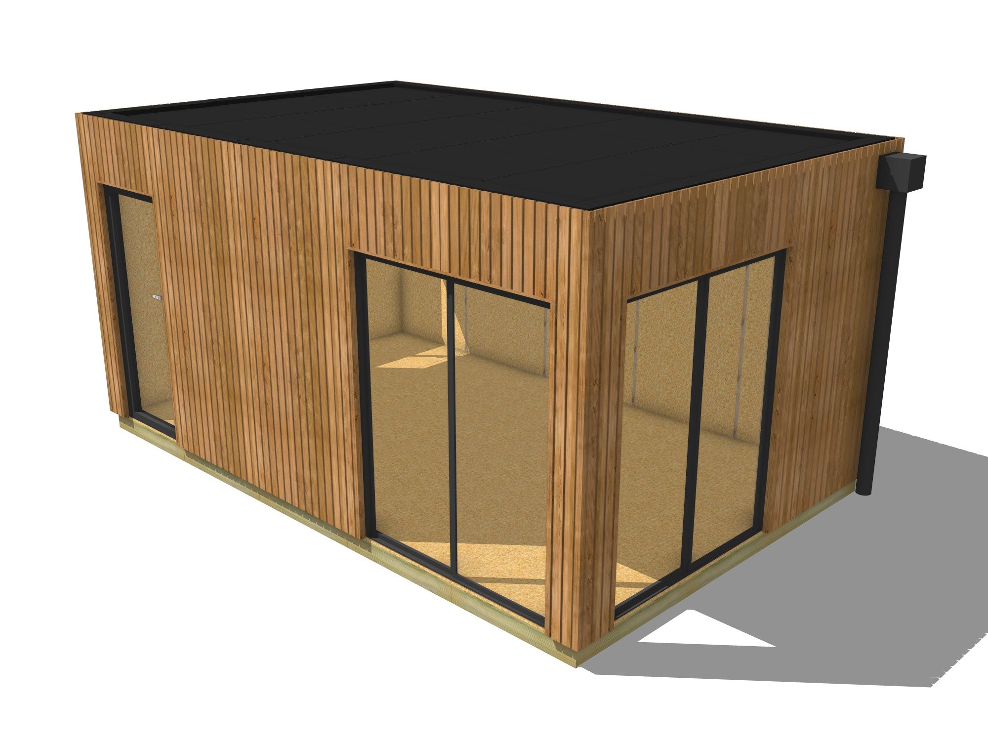 Tiny house ossature bois en bois 5,5 x 3,5 x 2,7 m avec plancher isolé / menuiseries alu k-line - 2