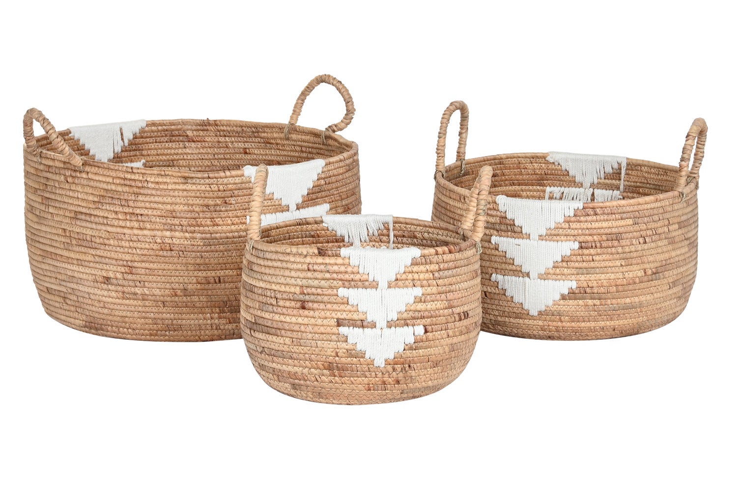 Panier en herbes marines avec poignées ton naturel MYTHO
