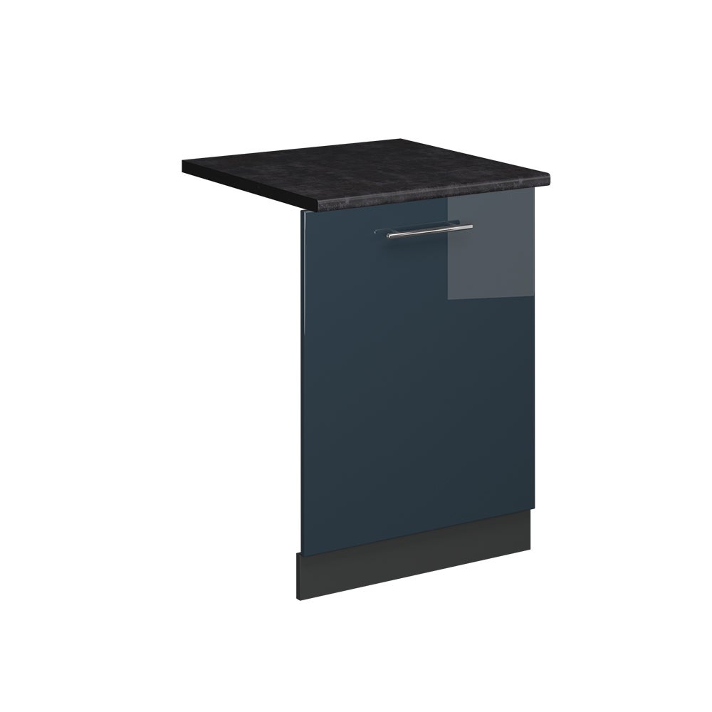 Vicco Panel przedni zmywarki Fame-Line, Ciemnoniebieski wysoki połysk, 60 cm , BP Antracyt