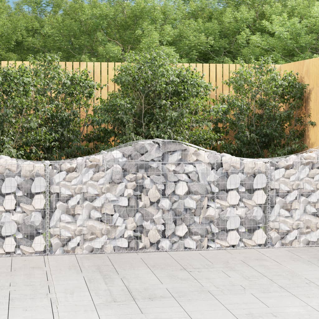 Kosze gabionowe, 20 szt, 200x30x80/100 cm, galwanizowane żelazo vidaXL