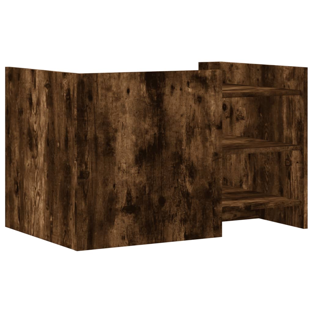 Table basse | Table d'appoint | Table de salon chêne fumé 80x50x50 cm bois d'ingénierie - 6
