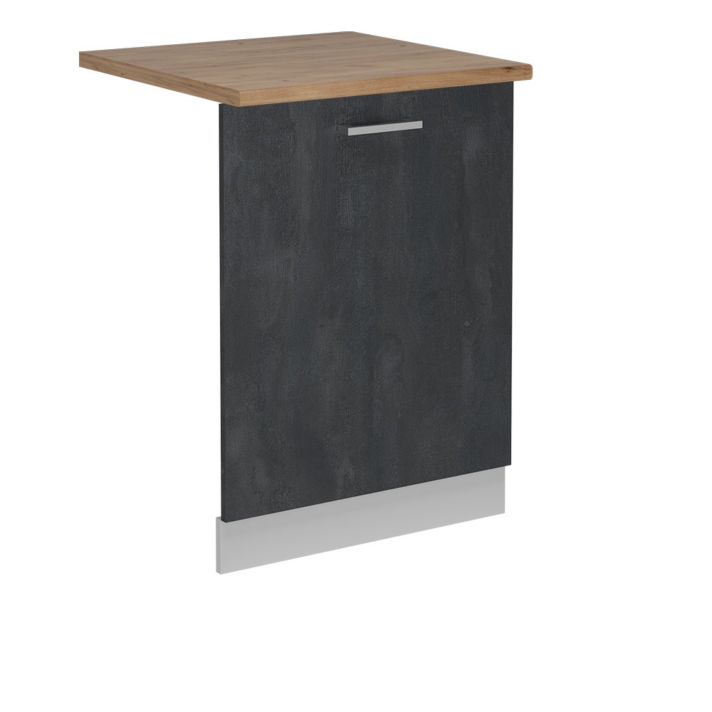 Vicco Panel przedni zmywarki R-Line, Czarny beton, 60 cm , BP Dąb