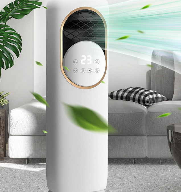 Climatiseur 5-en-1 Eisnebel Chauffage Fonction Vent 180° Silencieux Rafraîchisseur d’Air Ioniseur Portable Maison - 2