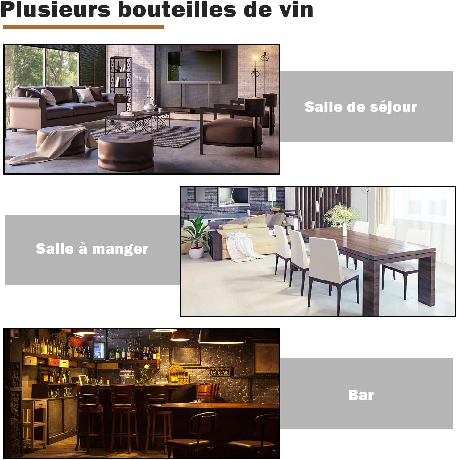 Porta Liquori Mappamondo, Portavino con Ruote, Credenza per Vino con Stile Retrò per Bar Sala da Pranzo e Salone, Diametro 45 cm - 7