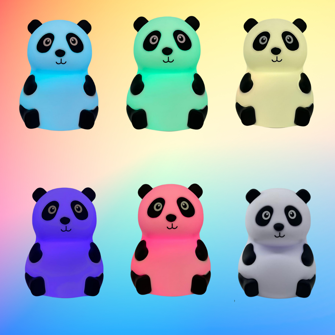 Jandei Luz Noturna LED RGB Panda Bear, Carregamento USB. Luminária em silicone macio com sensor de toque. - 4
