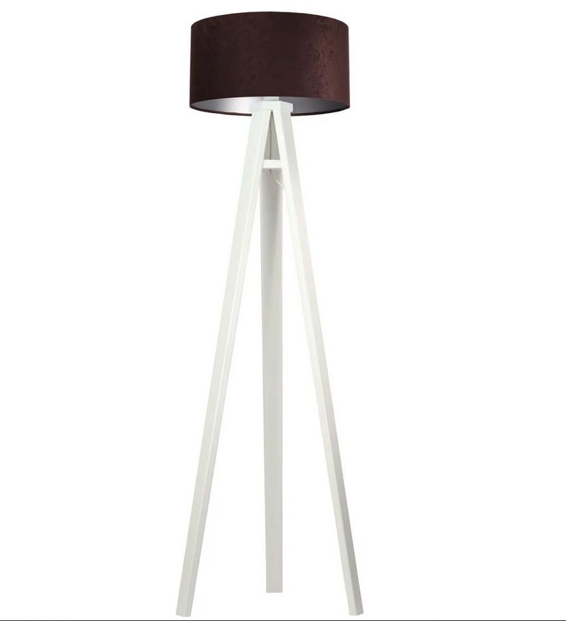 Lampa stojąca HOME 40 brązowa/srebrna/biała