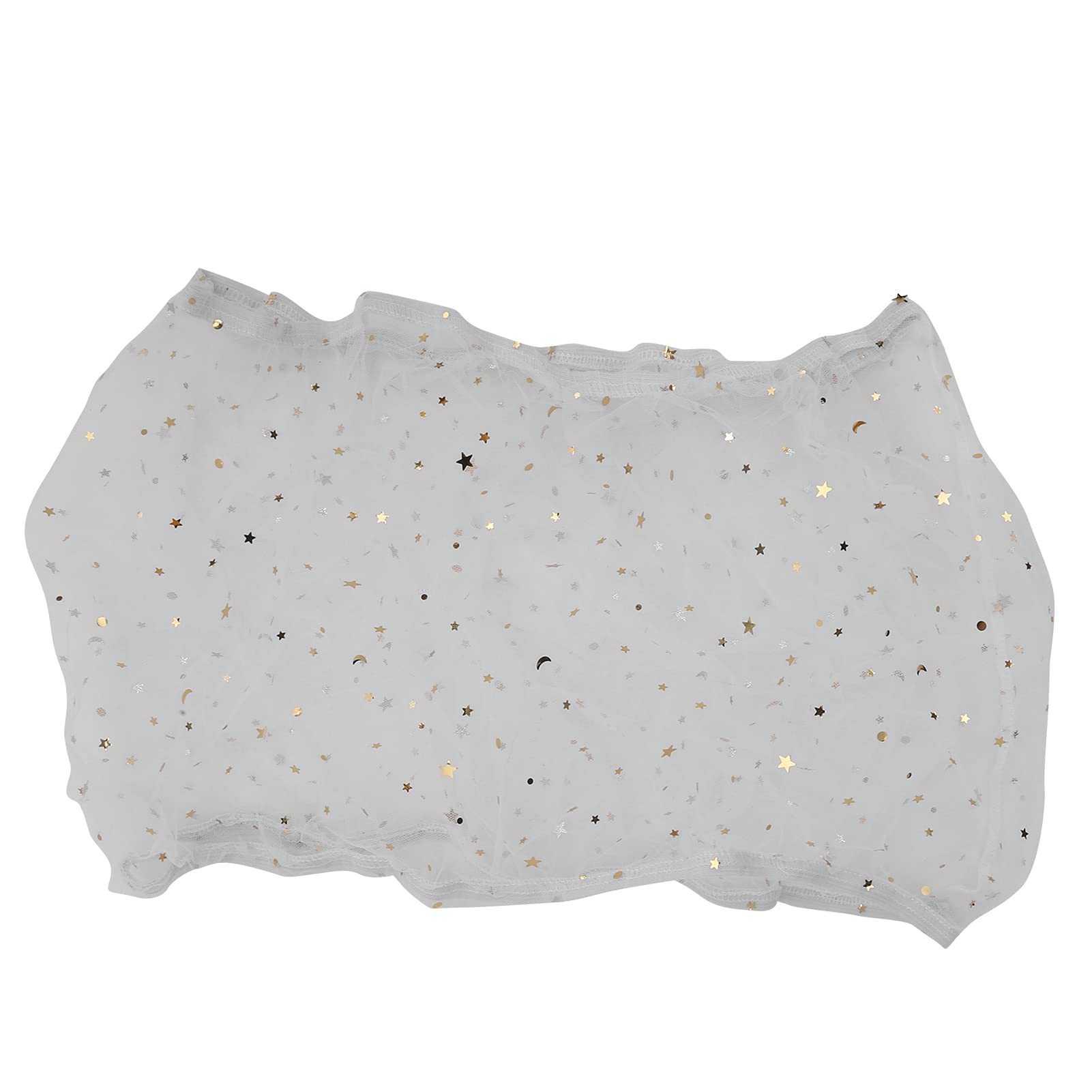 Filet anti-poussière pour cage à oiseaux, accessoires pour cage à oiseaux, housses de cage avec décor étoile et lune (blanc) - 6
