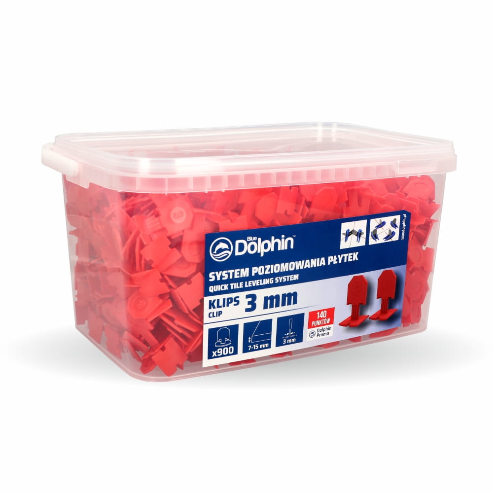 SSP KLIPS CZERWONY, Blue Dolphin, 3mm, 900 sztuk