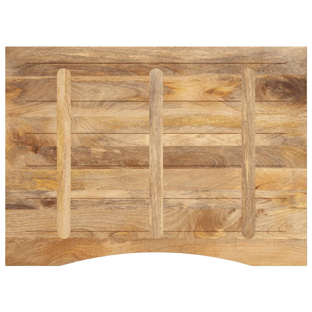 Dessus de bureau avec courbe 110x80x2,5 cm manguier massif brut - COMFORTXL - 5