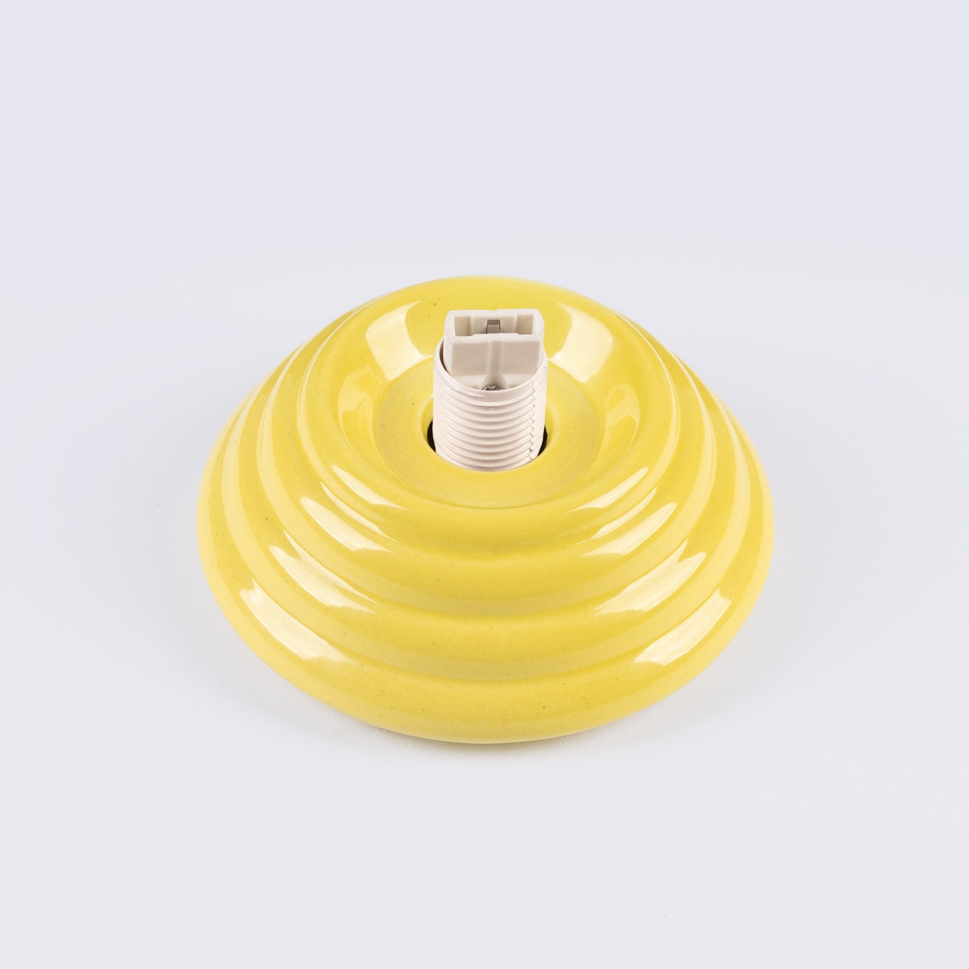 Lampa sufitowa ceramiczna szkliwiona ZORI żółto-biała 1xG9x8W ceramika / gips wym:12x12x16cm IP44 Sollux Lighting - 6
