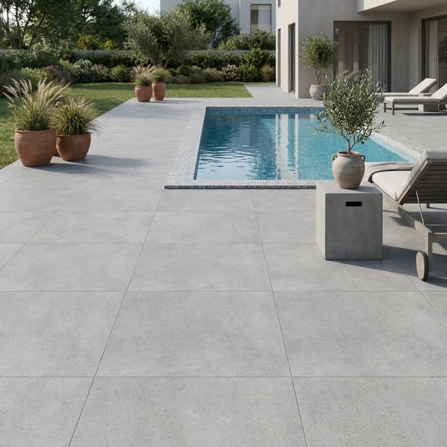 Dalle extérieur sur plots Link 2.0 perle R11 60x60 cm - Réflex Boutique