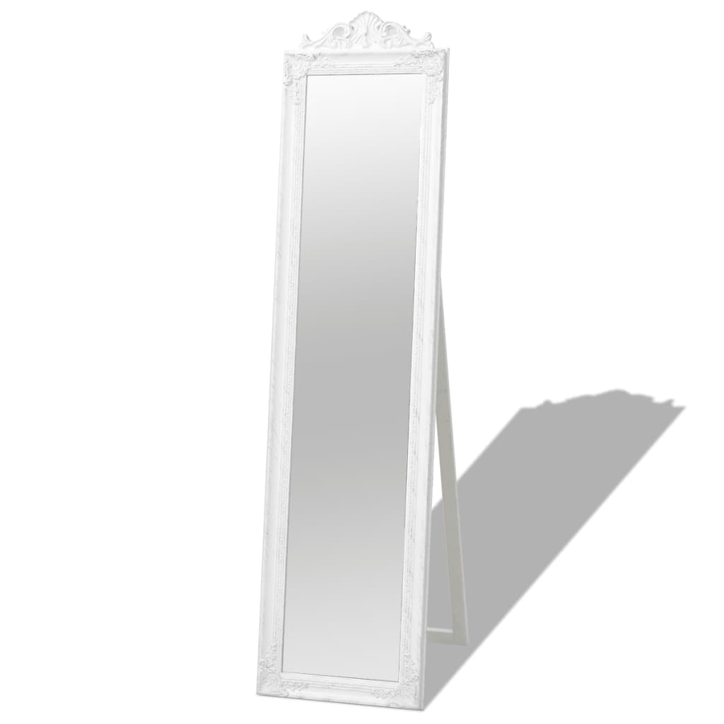 Espelho de pé estilo barroco branco 160x40 cm- COMFORTXL - 2