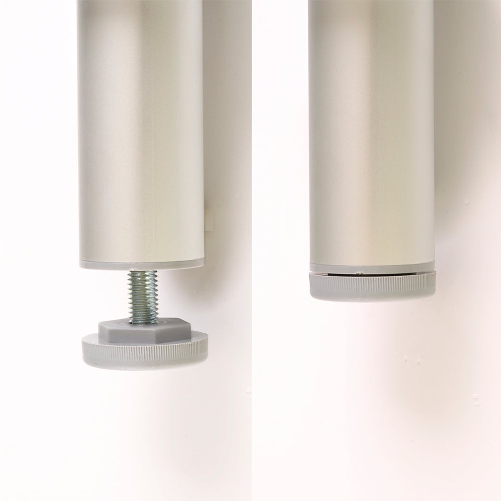 4 un. Pied rond pour meuble en aluminium diamètre 40mm hauteur 300mm aluminium mat avec régulateur de nivellement - 4