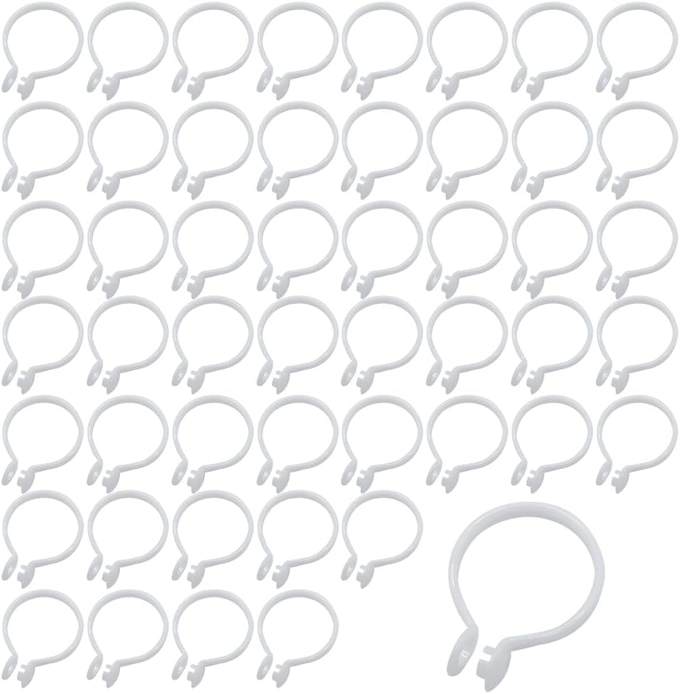 RIDDER Anneaux De Rideau De Douche Blanc 49300 - Achat & Prix