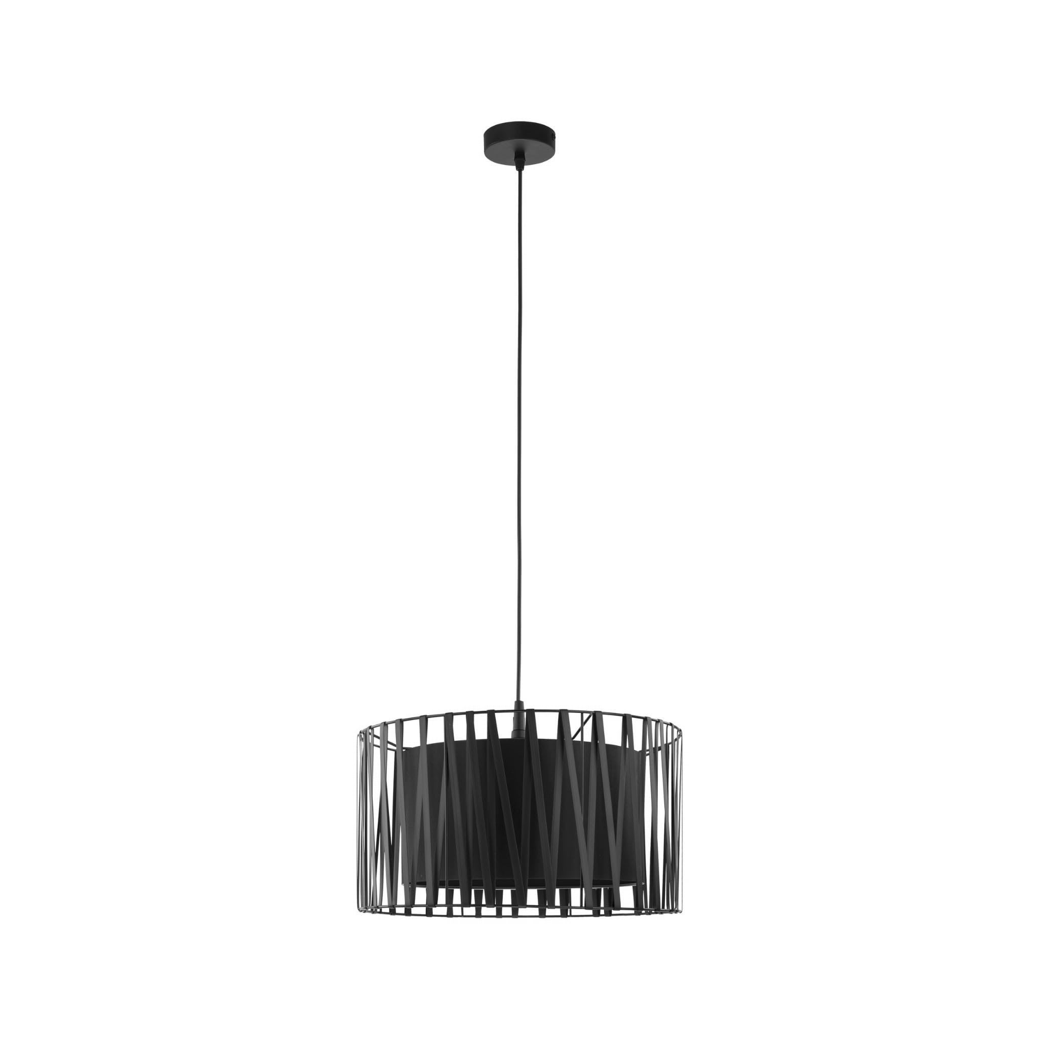 Lampa sufitowa wisząca Harmony czarna 1xE27x15W wym: 165 x 40 x 40 cm tkanina TK Lighting
