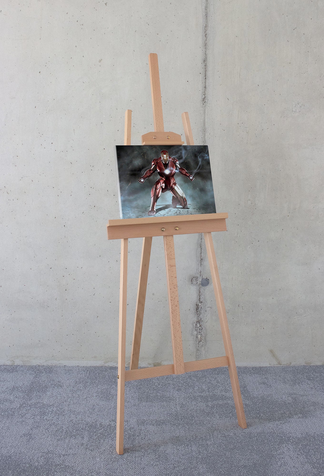 Stampa su tela Iron Man 76,20 x 50,80 cm, formato A1, stile retrò, pop : Panther Print