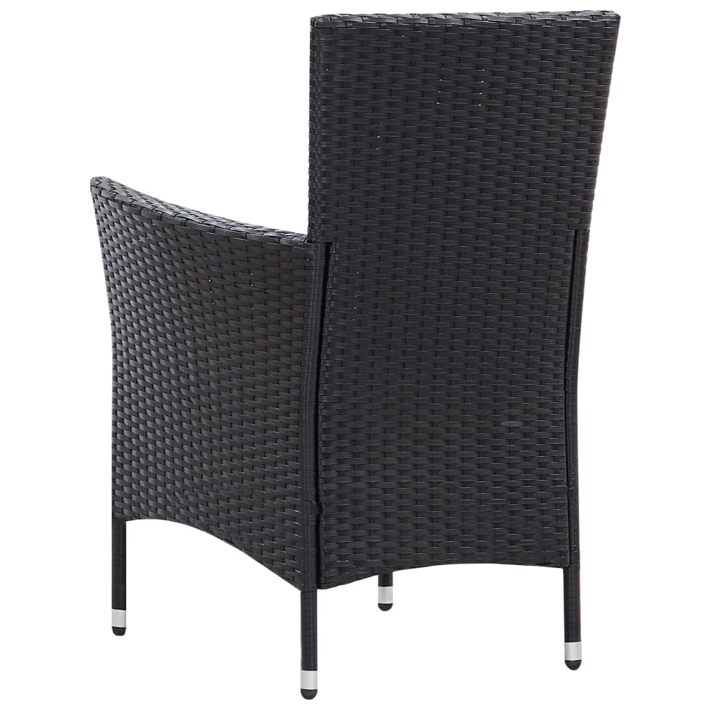 Ensemble à manger d'extérieur 7 pcs Résine tressée Noir vidaXL - 8