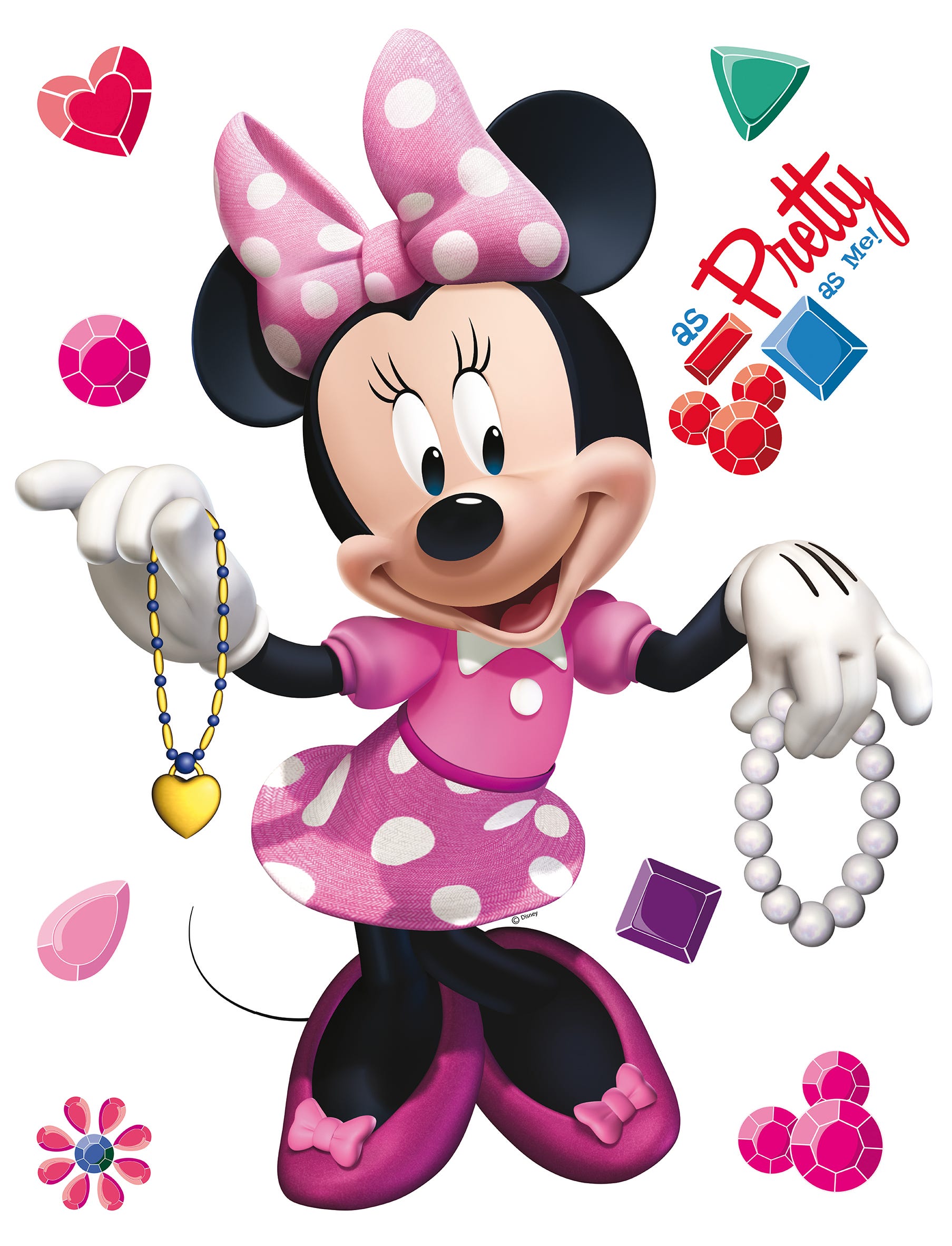 Mural decorativo autoadhesivo Minnie Mouse rosa - 65 x 85 cm - Disney ...