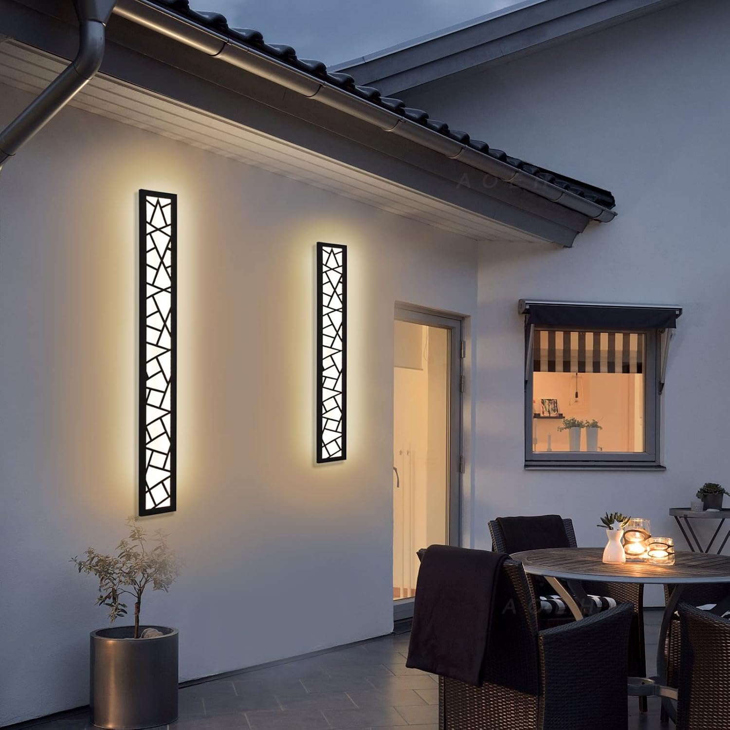 Applique murale d'extérieur LED noire, éclairage de jardin moderne, 20 W, étanche IP65, 3&nbsp;000 K, longueur 60 cm - 5
