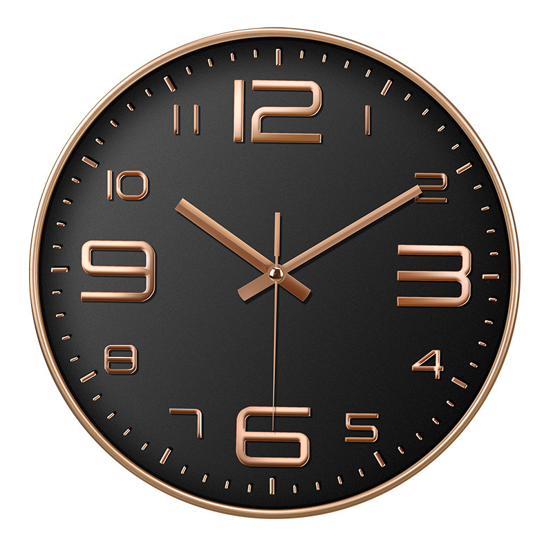 Jomparis Orologio Da Muro Silenzioso Con Numeri Grandi - Design Moderno Nero Per Cucina E Camera - 3