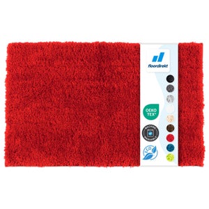 MSV Tappeto da bagno Chenille Rosso 50 x 80 cm