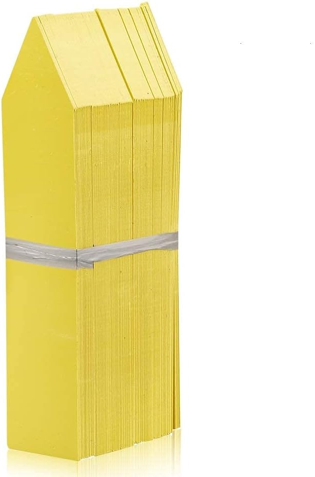 Opakowanie 100 (żółtych) plastikowych etykiet do roślin, 4"