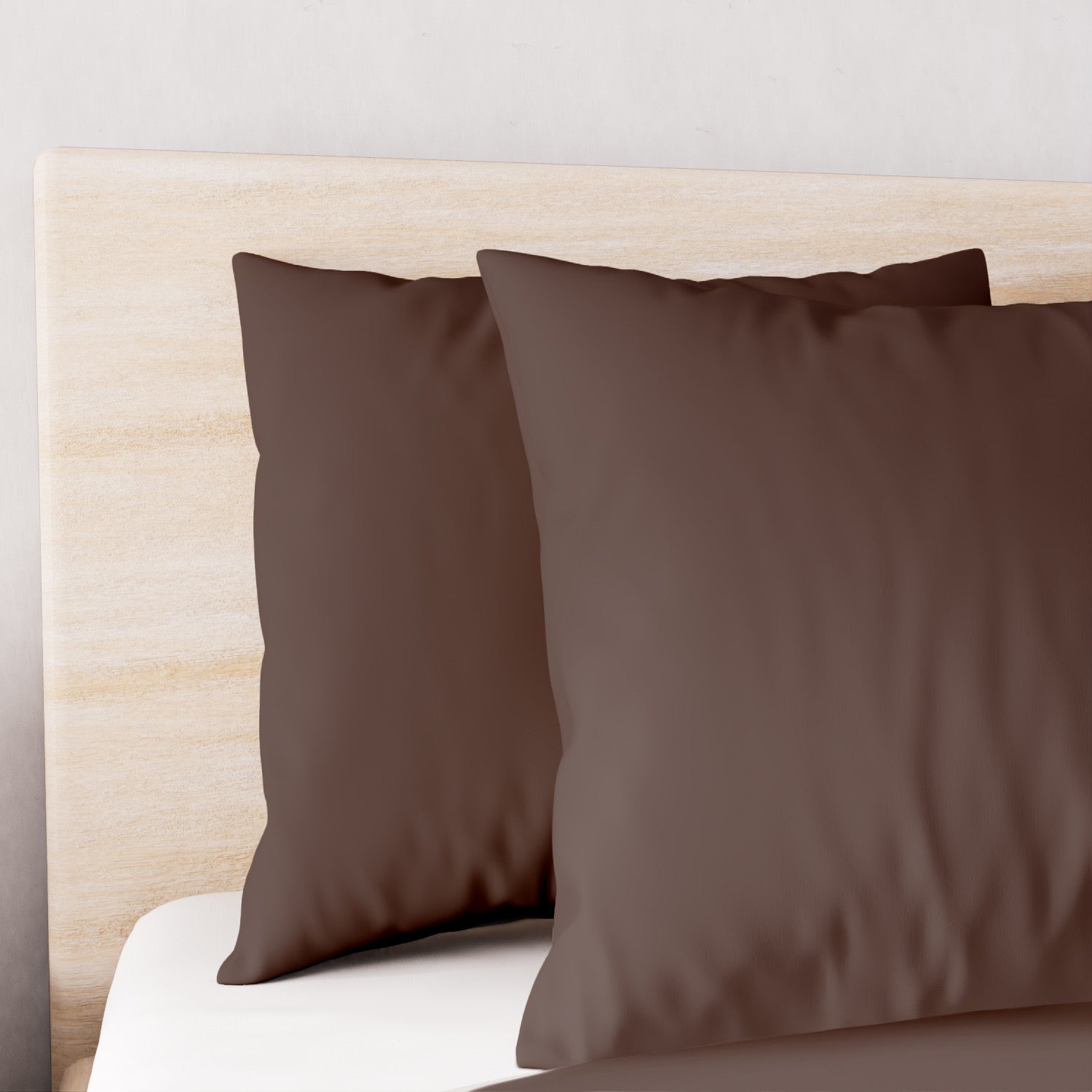 Parure housse de couette en microfibre lavée 240x220 cm BOHEME brun, par Soleil d'Ocre - 2