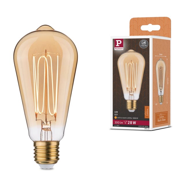 Rustic Filament Rustic Shine Standard 230 V Ampoules LED E27 Filament en forme de S ...