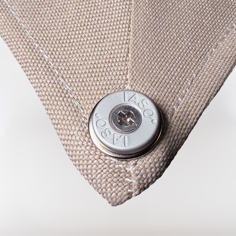 IASO Basics Sintra – Parasol carré 4x4, toile beige, structure blanche - 8