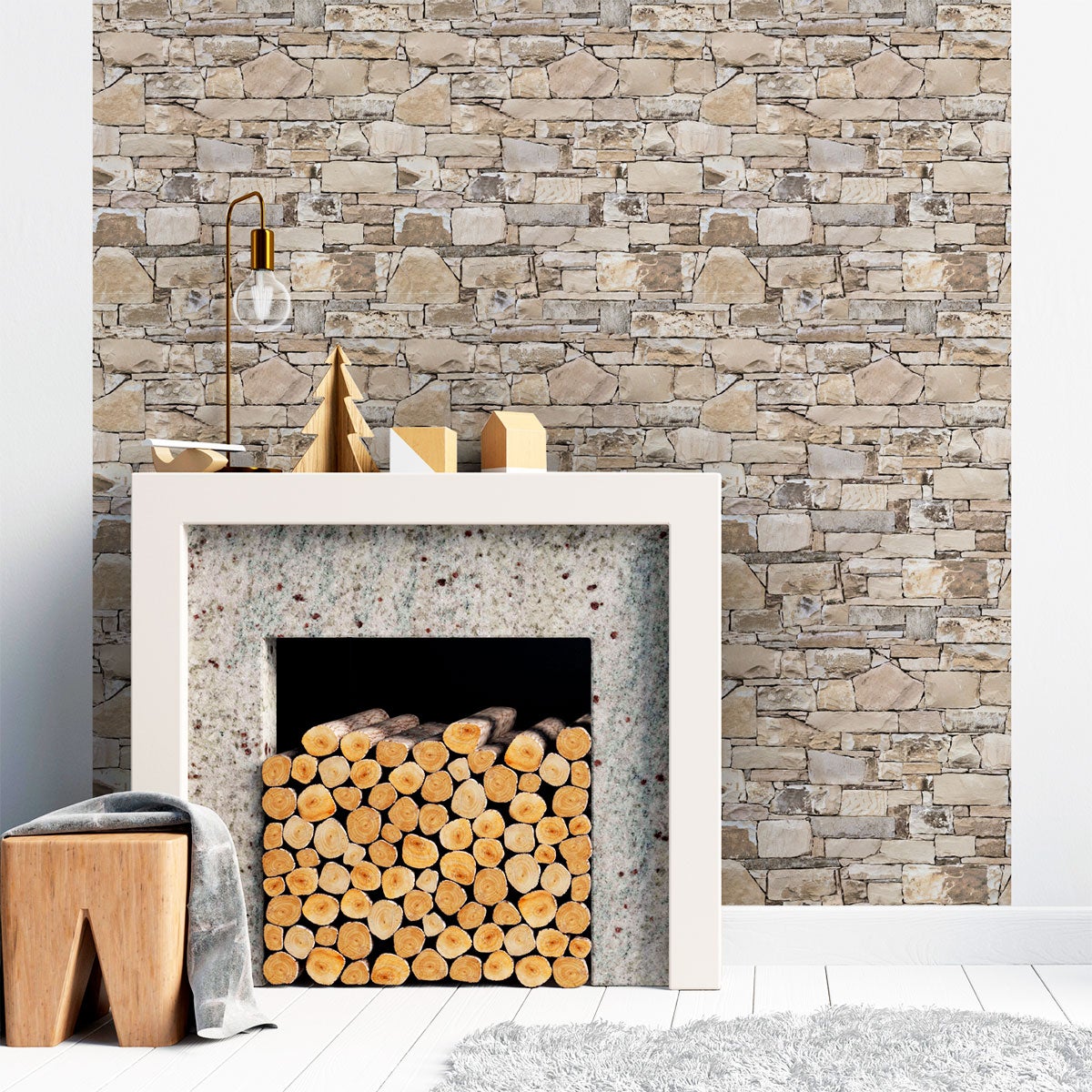 Adesivi pietra di Sarthe - Sticker adesivo - adesivi murali - 40x40cm - 5