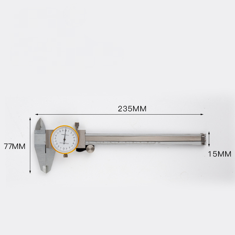 Szerokość w szczękach 0-150mm 0.02mm Suwmiarka zegarowa Linijka Calibre Vernier Stal Nierdzewna Narzędzie Pomiarowe