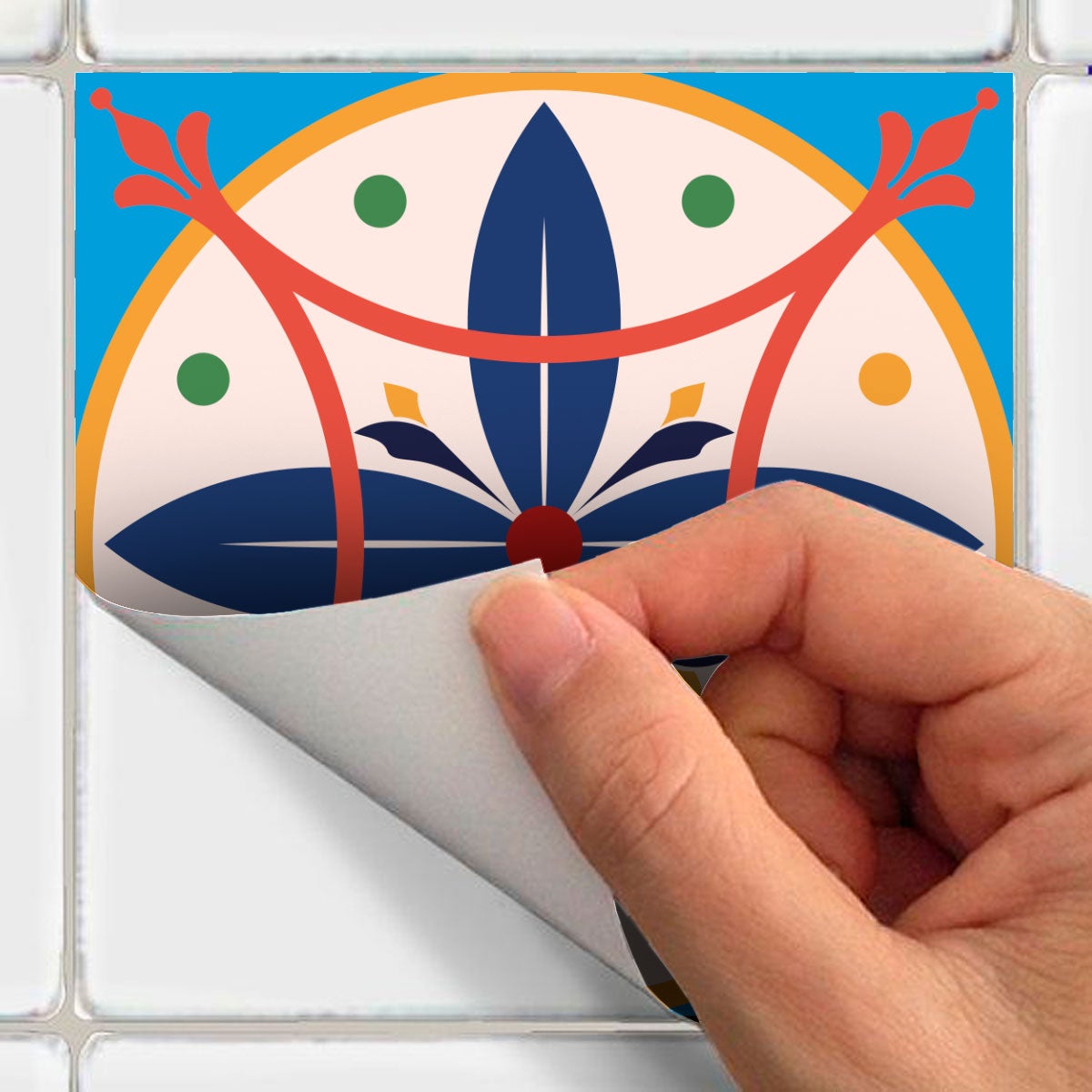 24 adesivi piastrelle di cemento azulejos lidina - Sticker adesivo - adesivi murali - 24stickers10x10cm - 5