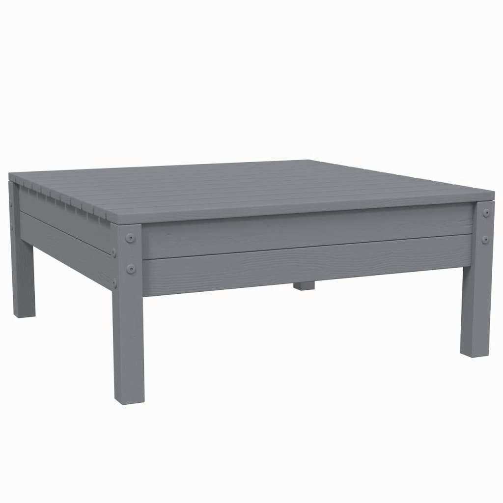 Maison Exclusive - Set Divani da Giardino 3 pz Grigio Cuscini Massello di Pino - 7