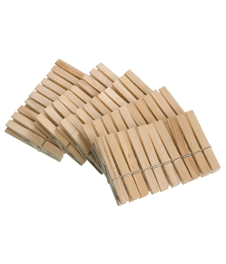 Mollette da bucato in legno, 50 mini mollette in legno + 10 m di filo di iuta, clip decorative per foto, decorazioni patchwork, mollette decorative per guinzagli fotografici, colore cuore