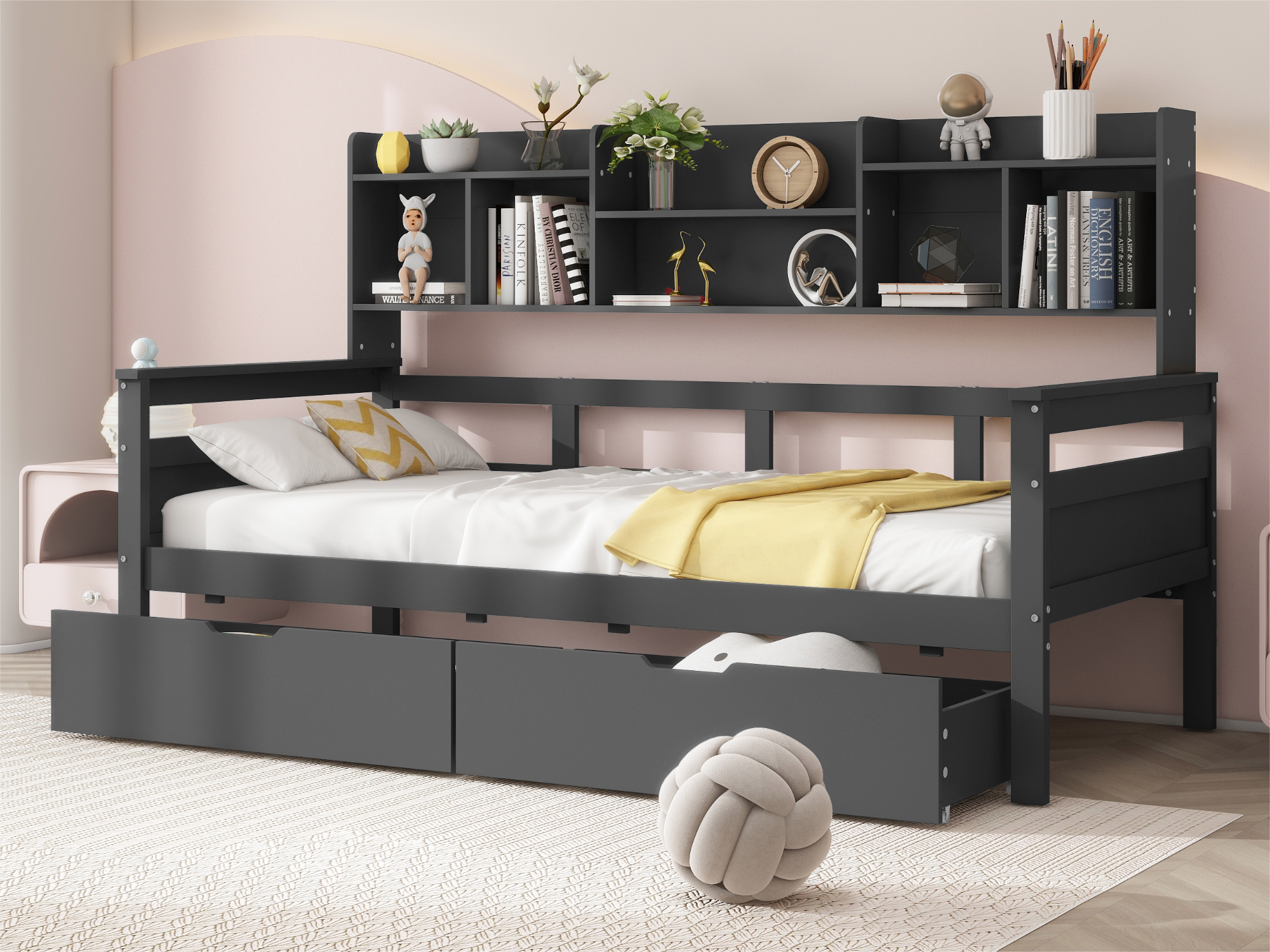 Canapé Lit 90x200 Avec USB Type-C,canape Lit 2 Places Convertible Velours,lit Coffre,canapé