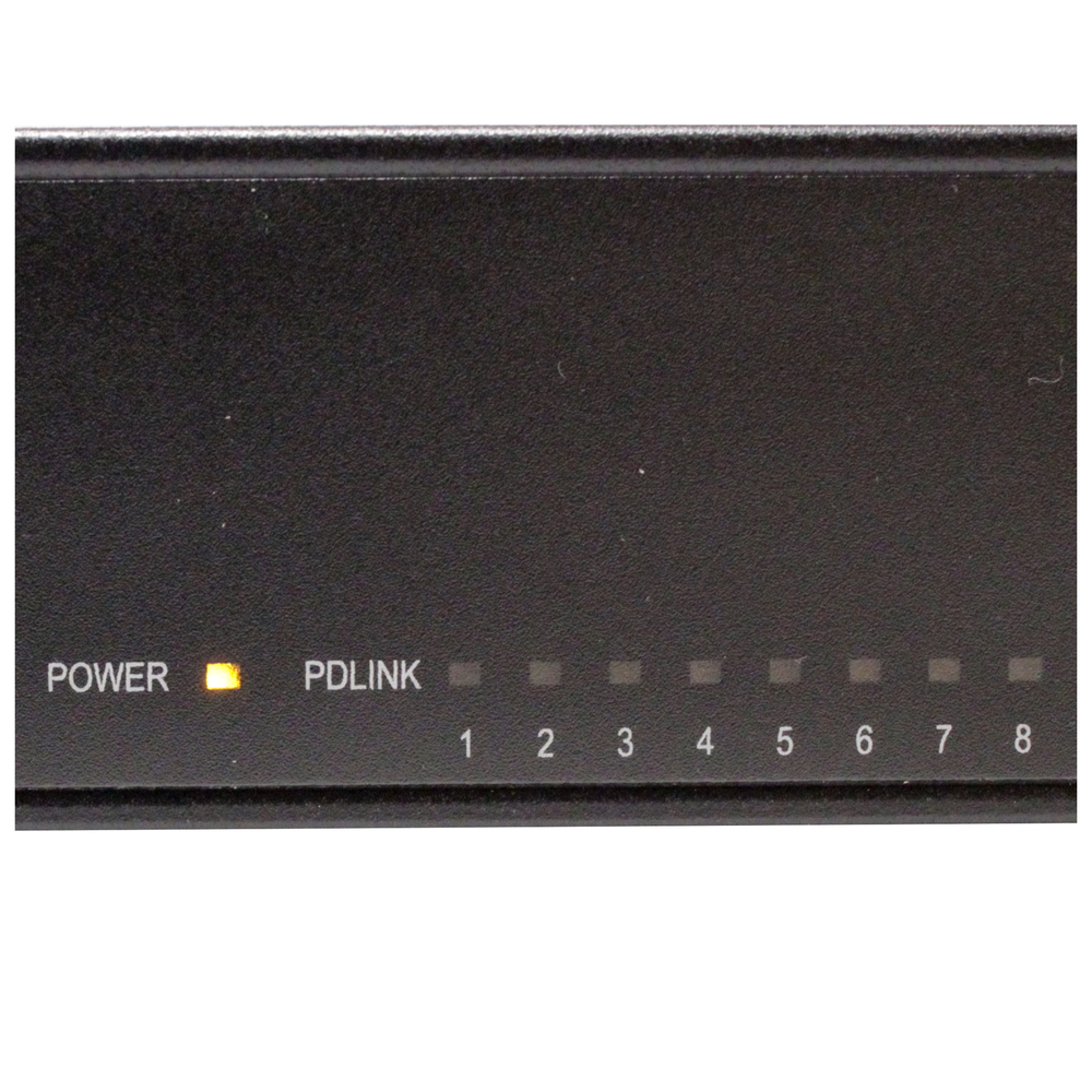 IEEE 802.3af PoE Injector Hub 10/100 Mbps 8-Port Rack 19 - 3