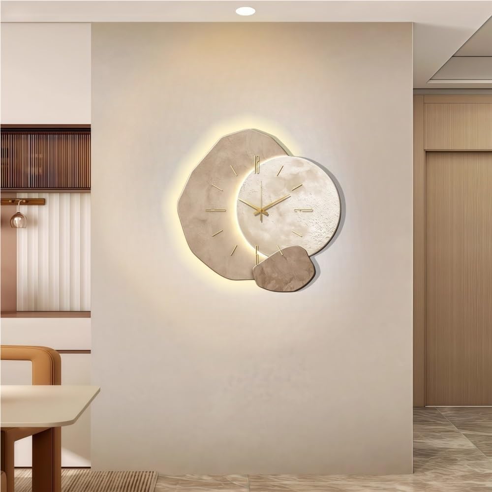 Suspendue Créative avec Lumière LED, Horloge Murale Lumineuse, Simple Horloge Décorative d'art pour Hôtel pour Restauration à 40 * 40cm - 5