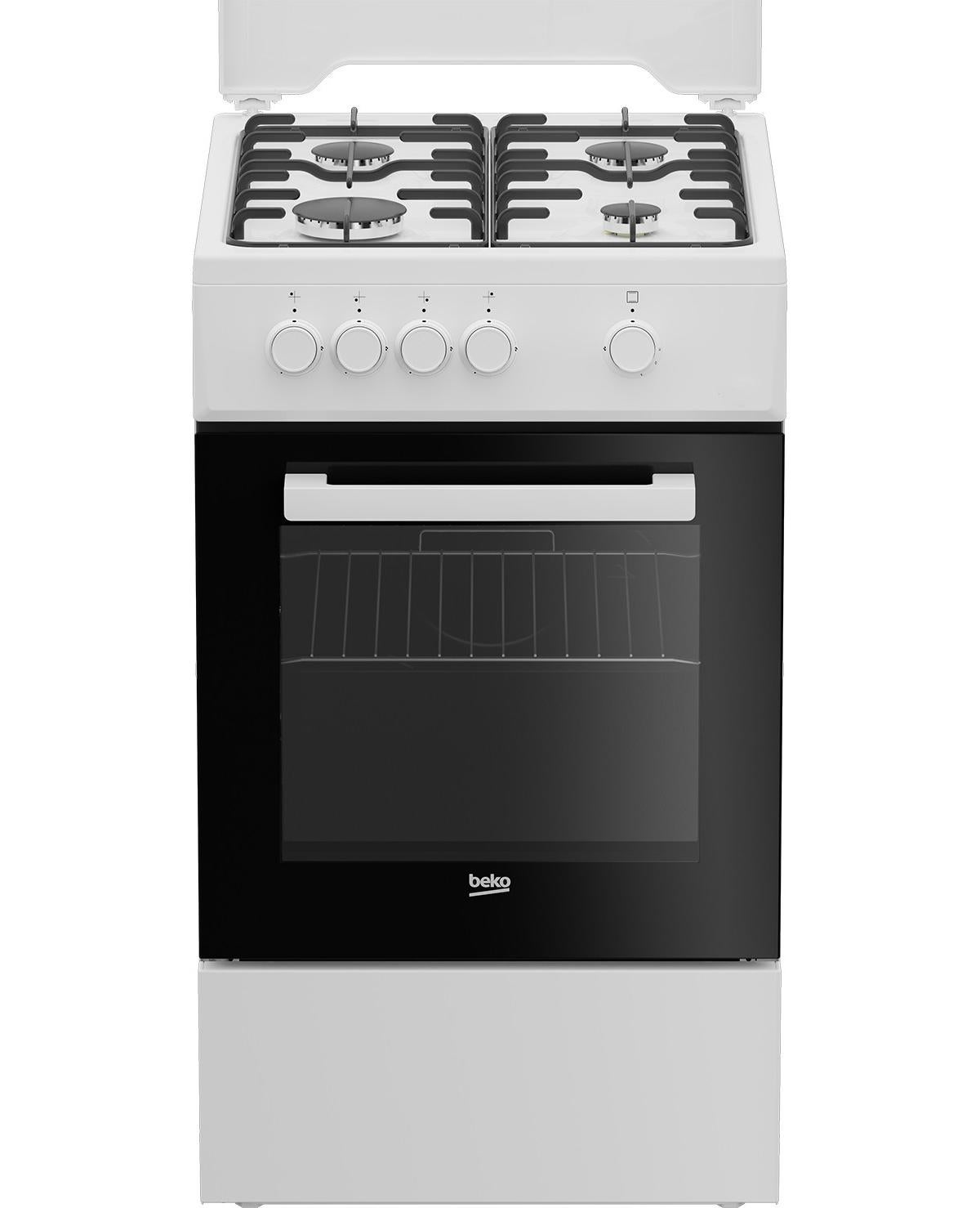 Beko Fsg522dwc Cocina Cocina Independiente Gas Encimera De Gas Negro/Blanco , Leroy Merlin