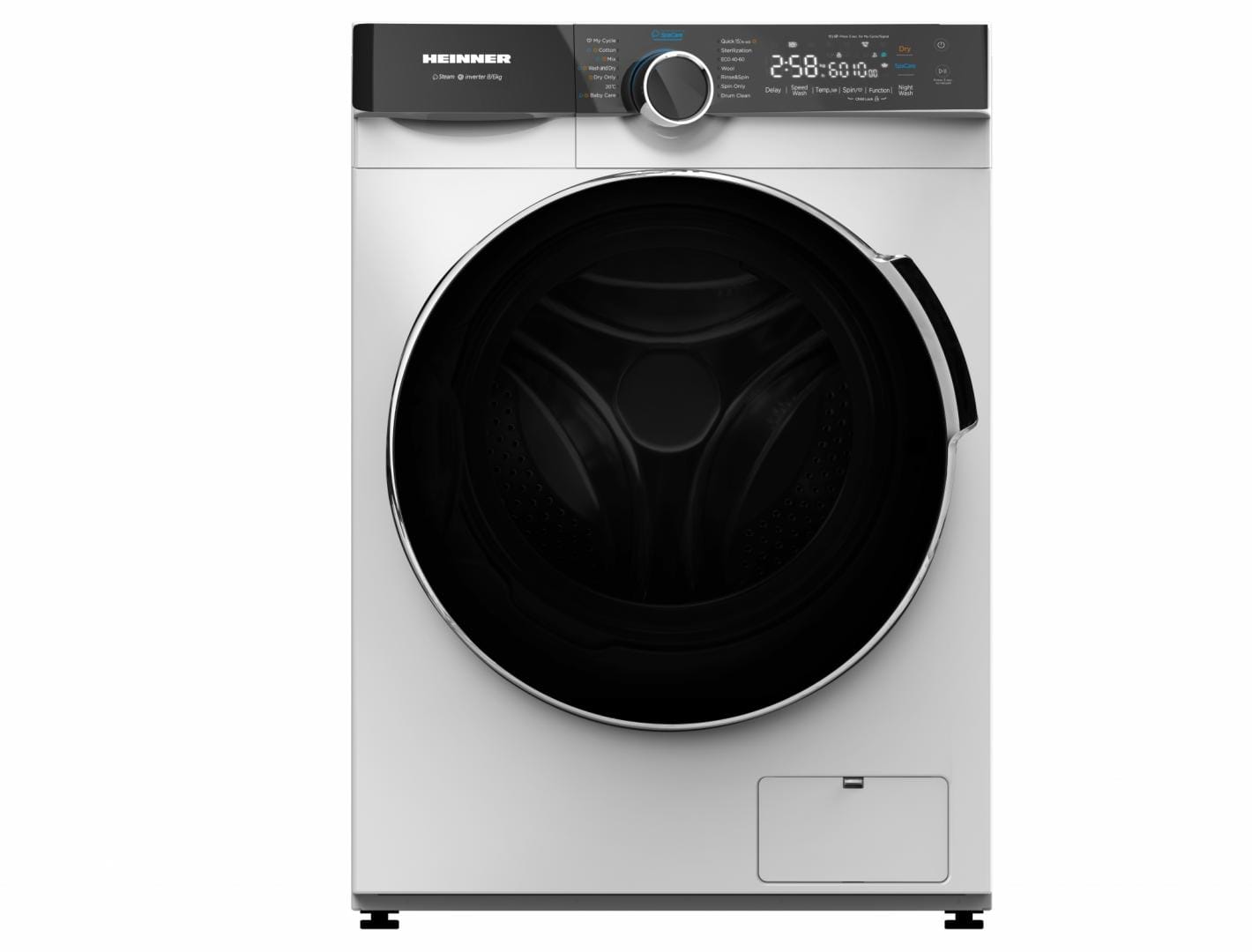 Masina de spalat rufe slim cu uscator Heinner HWDM-M814IVKA | Clasa A, 8kg spalare, 6kg uscare, 1400RPM, 59.5x47.5x85cm
