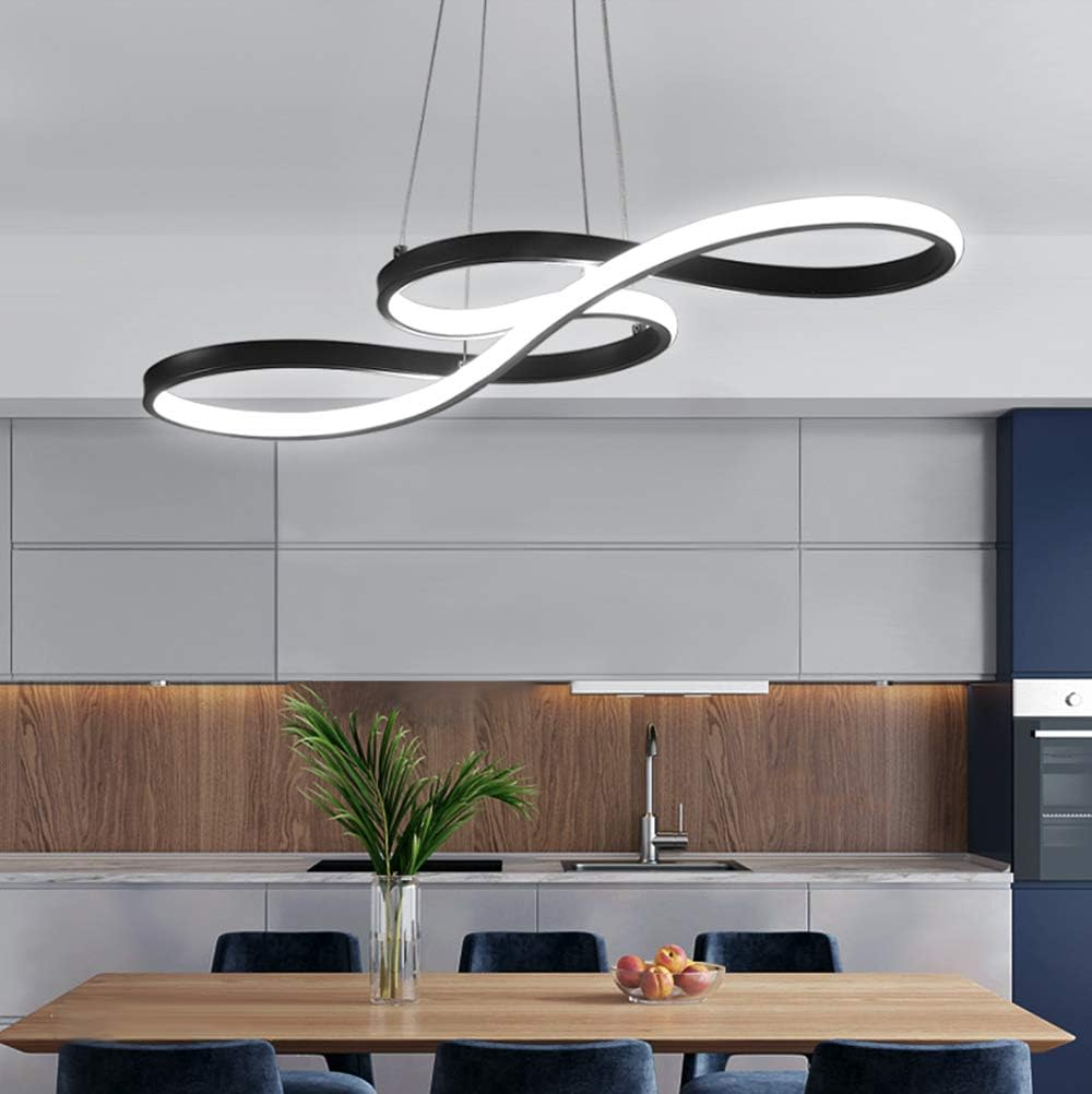 GLAMARIS Suspension LED Scandinave 58W,3000-6500K Réglable,Télécommande Incluse,75x32x100cm,Éclairage Décoratif pour Salon et Salle à Manger - 8