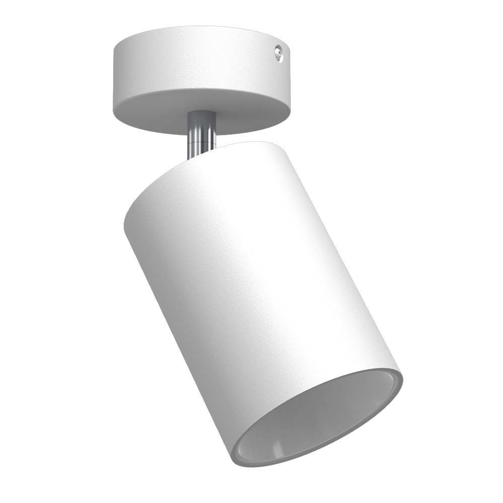 Reflektor sufitowy spot natynkowy Point okrągły biały 1xGU10x10W wym: 19 x 8 x 8 cm metal Brosline