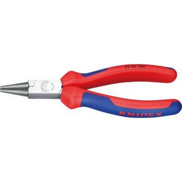 Knipex Pinza a Becchi Tondi Bonderizzata Nera, Rivestiti in Materiale Bicomponente 160 Mm 22 02 160