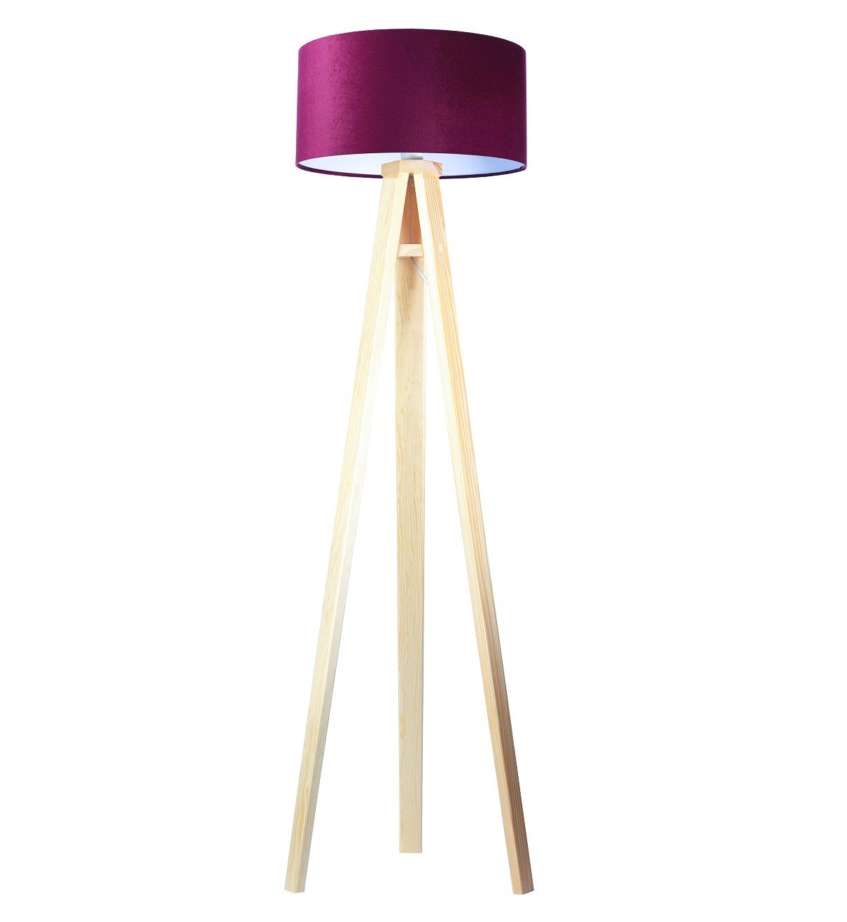 Lampa stojąca HOME 40 fioletowa/biała/sosna