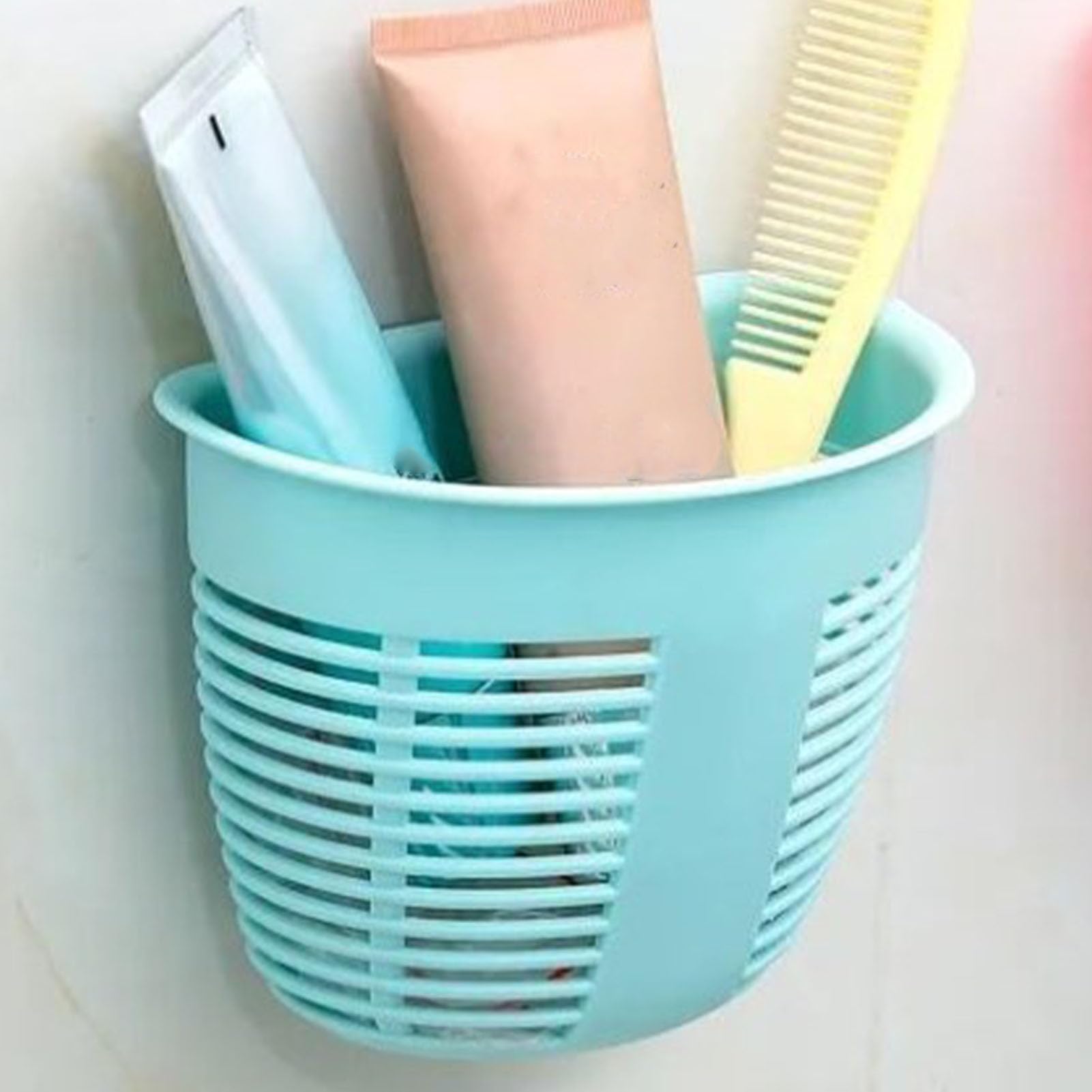 Set 3 Cestini Portaoggetti In Cotone E Lino | Appendibili E Pieghevoli | Per Bagno, Trucco, Chiavi - Foto 8