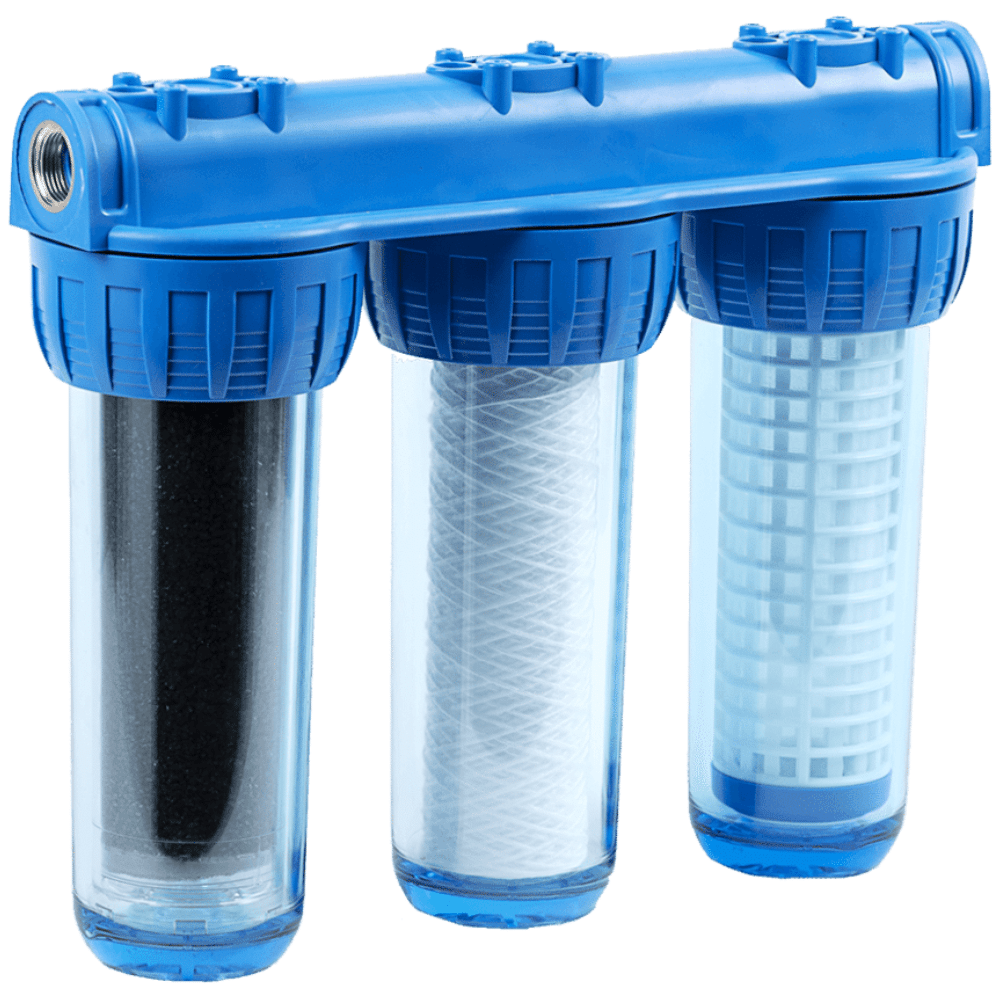 Filtro acqua Triplex 3/4 equipaggiato con cartuccia - 3