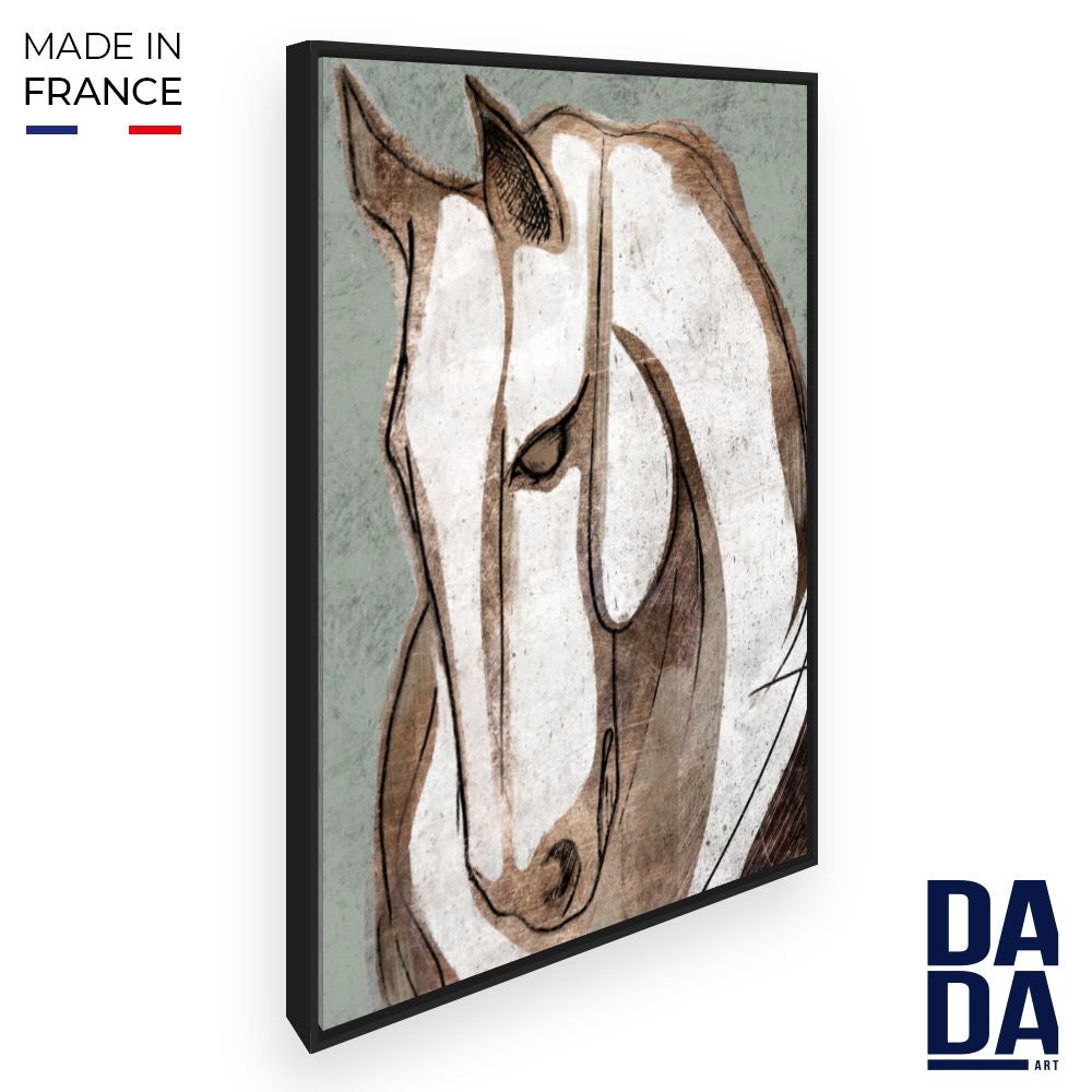 JOFANG Toile Murale Encadrée Vintage Cheval Classique 30.5x40.6cm - Décoration Salon Chambre Cuisine