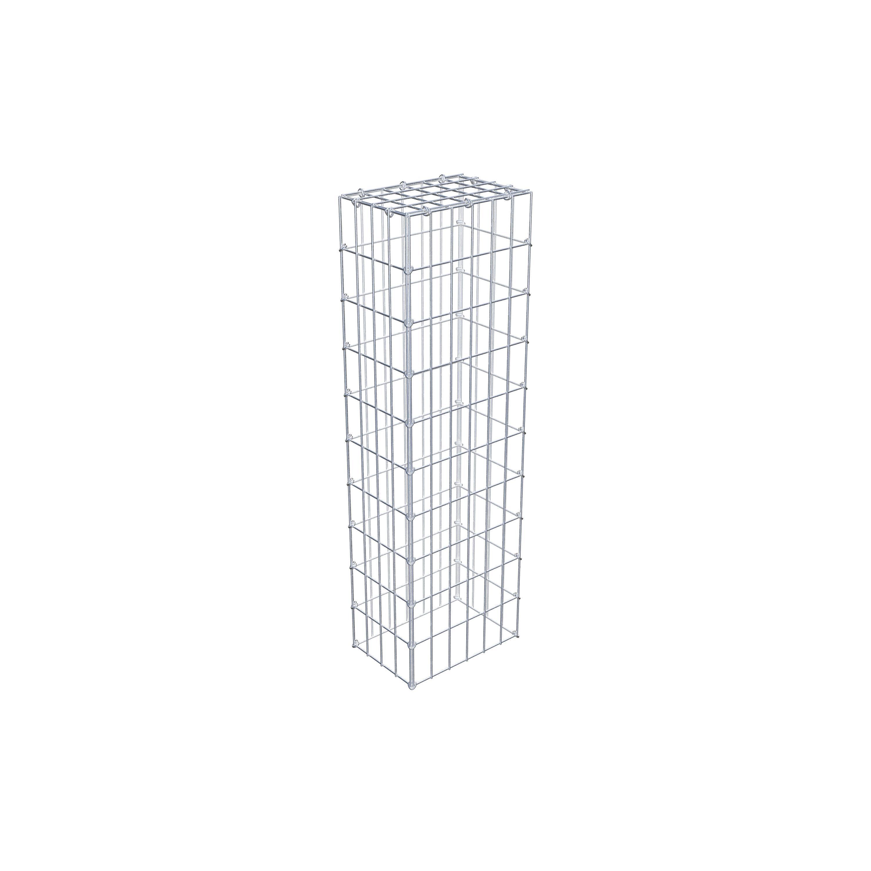 Gavión para apilar en acero galvanizado 100x20x30cm (LxAxP), malla 5 x 10cm, Anillo en C, sin rejilla inferior - 3