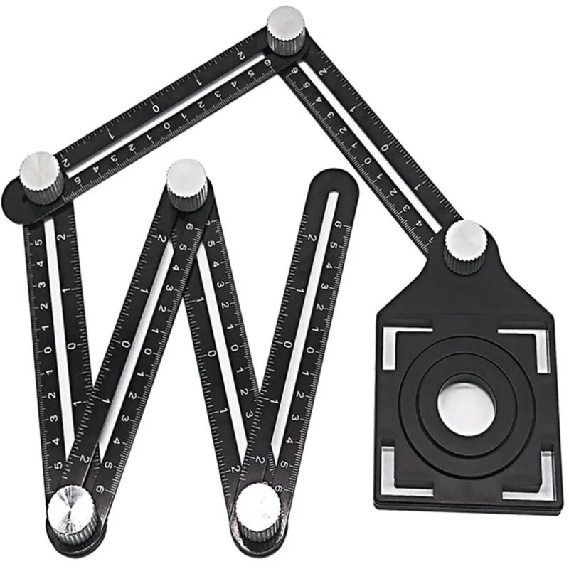 Outil de mesure d'angle en aluminium - 3 trous, 12 plis - Positionneur ...