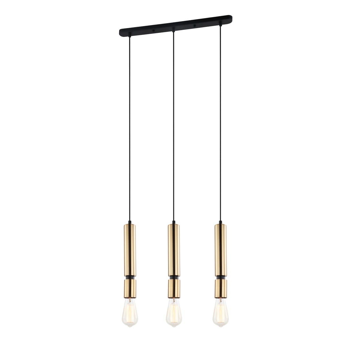 Lampa wisząca Torla mosiądz-czarna 3 x E27 x 40W wym:105x49x5cm Italux